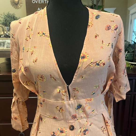 Anthropologie Faithfull the Brand Blush Floral Midi Dress Sz XS - Picture 4 of 8